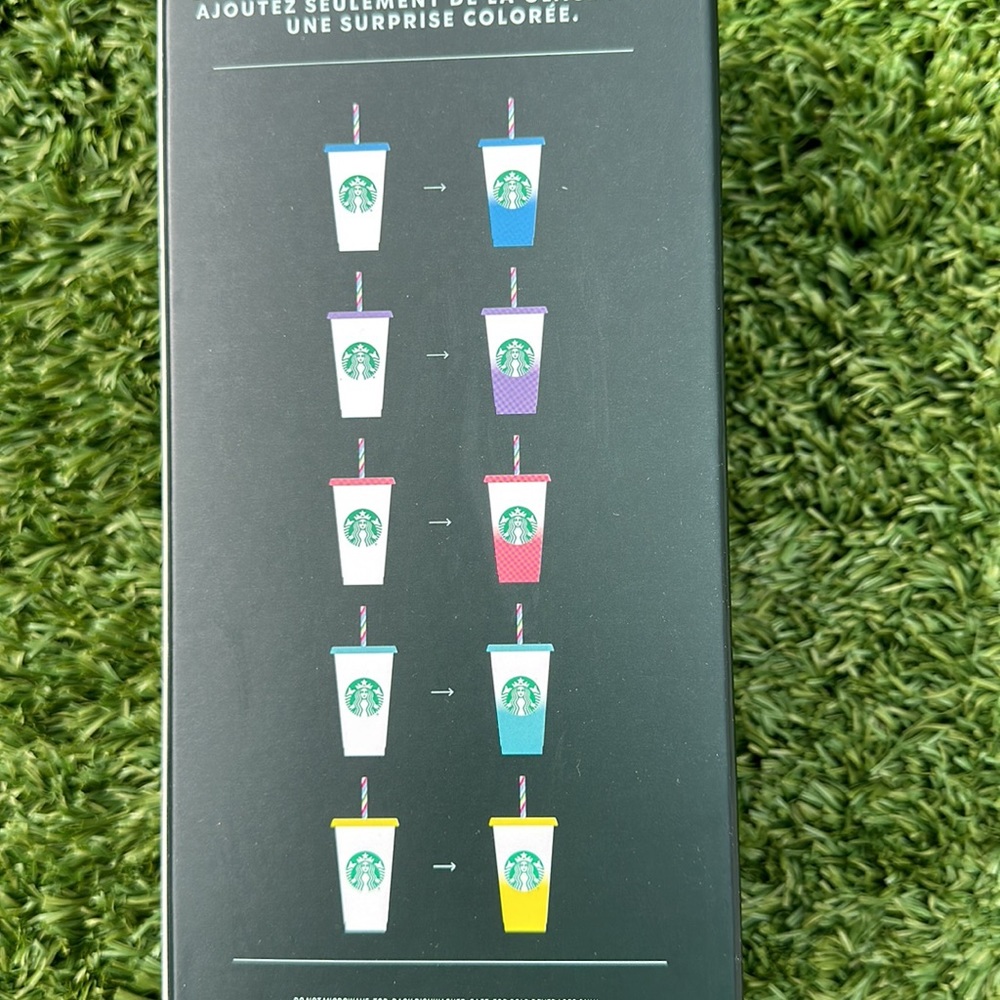 Starbucks Mystery Color Change Reusable Cups, box set of 5 cups, lids & Straws - Picture 4 of 4